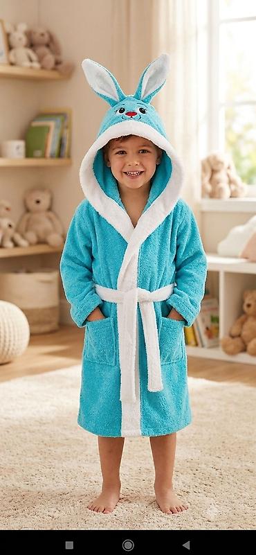 Детская одежда и обувь: Детский банный халат (5-6 лет, 100% бамбук) Цена: 10 AZN Описание — 1