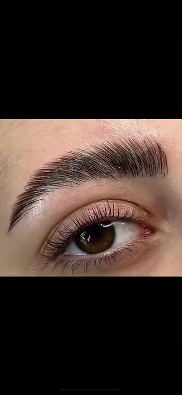 tük effekti qaş: Xidmət: Kirpik laminasiyası və qaş laminasiyası (brow lift) Təsviri — 3