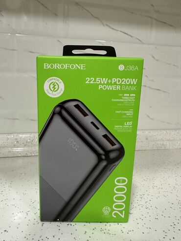 Powerbanklar: Powerbank Borofone, 20000 mAh, Yeni