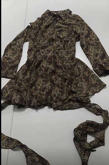 Повседневные платья: Лёгкая туника-платье в рубашечном стиле с запахом и длинным поясом. С — 6