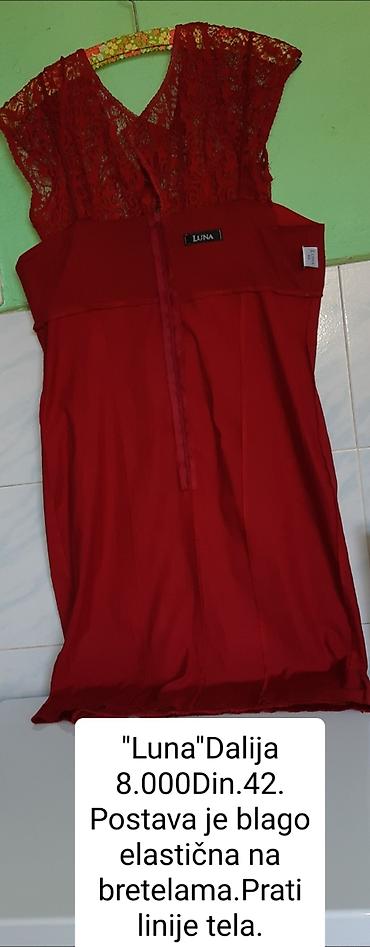 Haljine: Haljina “Luna” – model Dalija - Elegantna čipkana haljina u dubokoj — 4