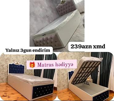 qaz reduktoru: - Tək nəfərlik qaldırılan mexanizmli çarpayı - Rəng variantları: mavi — 1