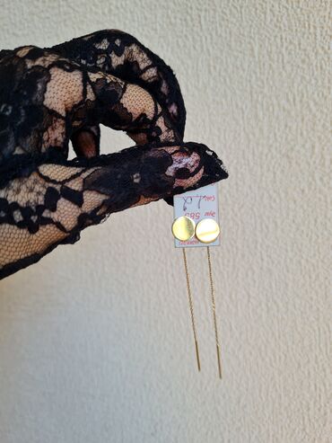 Sırğalar: Sırğa, Sarı qızıl, 585 Əyar, 3 g, Ünvandan götürmə — 14