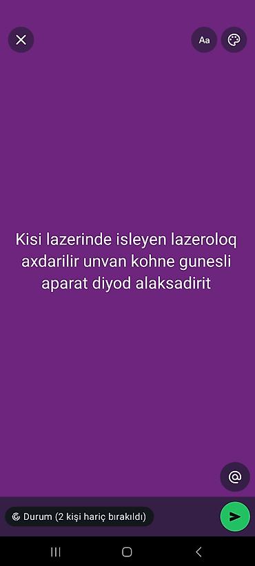 Работа: Kişi lazer epilyasiyası üzrə işləyən lazeroloq axtarılır. - İş — 1