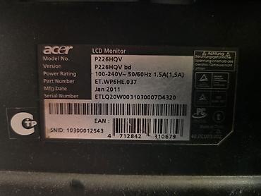 Мониторы: Монитор, Acer, Б/у, LCD, 21" - 22" — 4