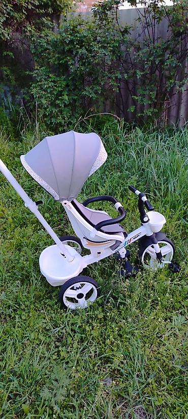 батут большой: Детский трехколесный велосипед-коляска (tricycle) с родительской — 3