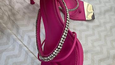 Босоножки, сандалии, шлепанцы: Босоножки, 39, Mango, Б/у, цвет - Розовый, Самовывоз — 4