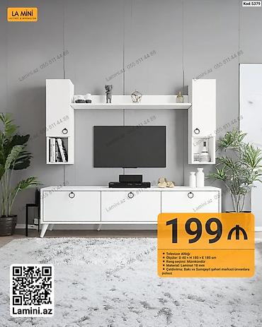 matras alti: TV altlığı və divar rafları dəsti – La Mini (Kod: 5379) - Ölçülər — 1