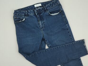 krótkie szorty jeansowe damskie z gipiura: Jeans for women, XL (EU 42)