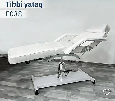 qədimi kreslo: Tibbi yataq 360 dərəcə fırlanır Ağ rəngdə, çoxfunksiyalı tibbi — 1