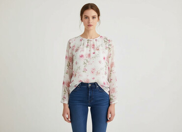 białe rajstopy 164: Women's blouse, size S