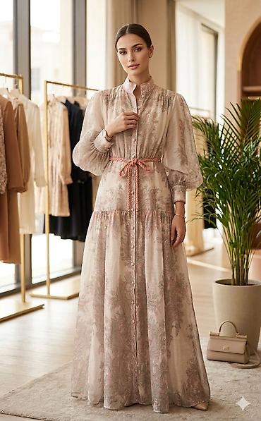 zimmermann платья: Вечернее платье, Длинная модель, С рукавами, M, L — 1
