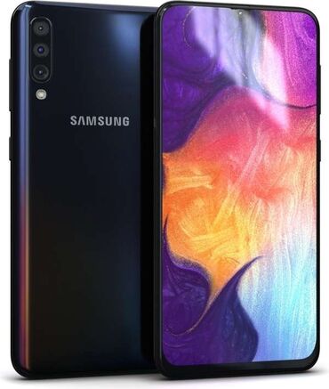 купить samsung s24 ultra: Samsung Galaxy A50, Колдонулган, 64 ГБ, түсү - Көк, 2 SIM