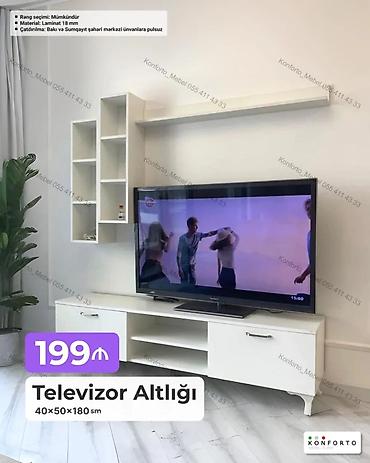 Ev və bağ: Televizor altlığı və divar rəfli modul dəsti Ölçü: 40 × 50 × 180 sm — 1