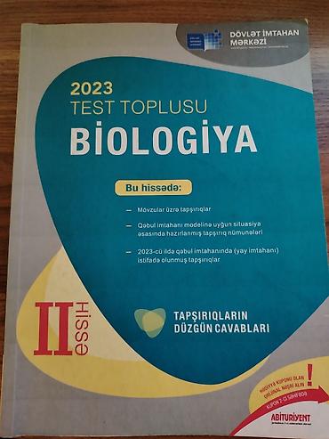 velosiped al: Məhsul: 2023 “Test Toplusu – Biologiya” (DİM), I hissə və II hissə — 2
