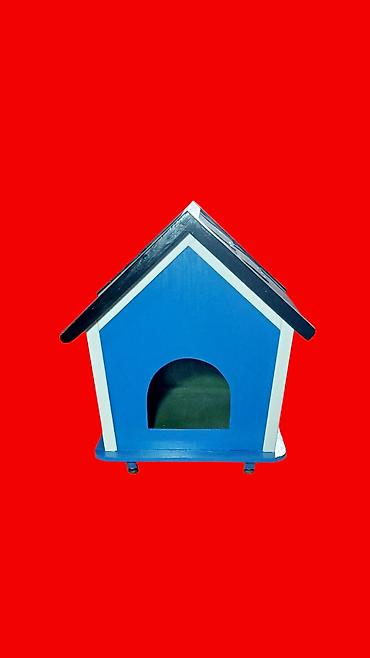 ağ itlər: Ev heyvanları üçün taxta it/qedi evi - Ölçülər: 45 sm (eni) x 50 sm — 6