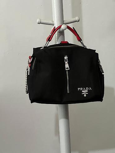 Классические сумки: Классическая сумка, Prada, Китай, Материал: Комбинированный материал, Застежка на молнии, Женские, Новый — 7