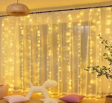 dodaci za ormar: Zavesa LED svetiljki – topla bela “fairy lights” za dekoraciju — 1