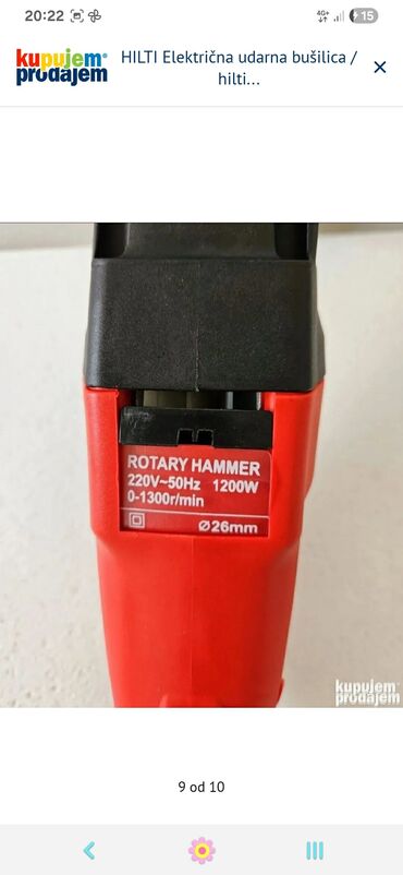 Ostalo: Prodajem novu i kvalitetnu električnu bušilicu / hilti marke HILTI na lalafo.rs — 6 Ostalo: Prodajem novu i kvalitetnu električnu bušilicu / hilti marke HILTI — 6