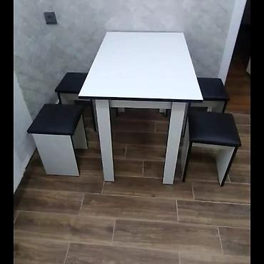 bağ stulu: Mətbəx üçün, Yeni, Açılmayan, Kvadrat masa, 4 stul — 10