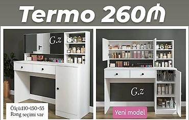 qab rəfi: Termo makiyaj masası – Yeni model - Ölçü: 110 × 150 × 55 sm - Rəng — 1