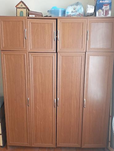 dolab ofis: Mebel dolabı – ikili modul komplekti - Material: taxta teksturalı — 1