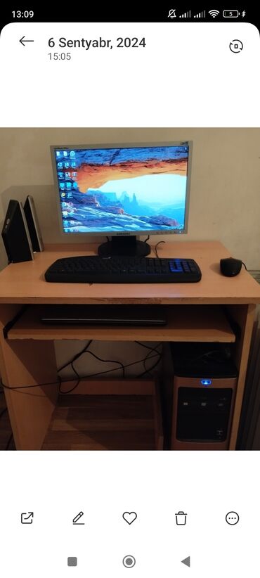 Masaüstü kompüterlər və iş stansiyaları: Masaüstü kompüter komplekti Tərkibi: - Sistem bloku (ön paneldə USB