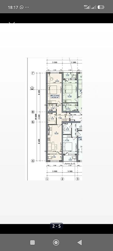 2 8: 1 комната, 60 м², Улан мкр 8 этаж — 3