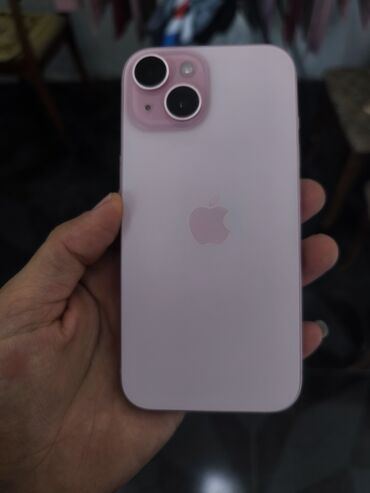 nar modem: IPhone 15, 128 GB, Çəhrayı, Zəmanət, Simsiz şarj, Face ID