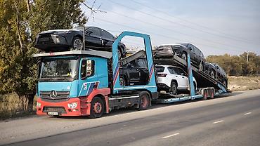 мерс дубль: Тягач, Mercedes-Benz, 2015 г., Сar carrier trailer — 7