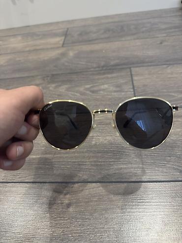 ORIGINAL CARTIER Cartier gün eynəyi – qızılı metal çərçivə, tünd