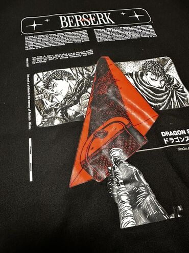 брендовая мужская одежда бишкек: Свитшот с принтом Berserk - Цвет: черный - Материал: плотный трикотаж