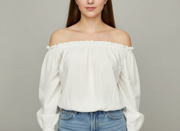białe obcisła bluzki z długim rękawem: Brandy Melville, Жіноча блуза, розмір S