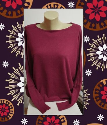 elegantni crop top: XL (EU 42), Jednobojni, bоја - Bordo