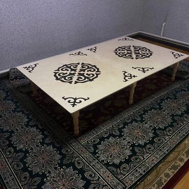 кыргыз мебель: Ашкана Стол, түсү - Ак, Жаңы