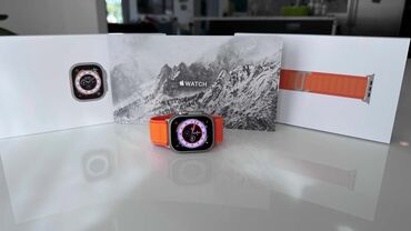 часы мужские оригинал: Apple Watch Ultra оригинал 5 ремешком в подарок покупался в I store в