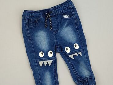 jeansy toxic: Spodnie jeansowe, So cute, 6-9 m, stan - Bardzo dobry