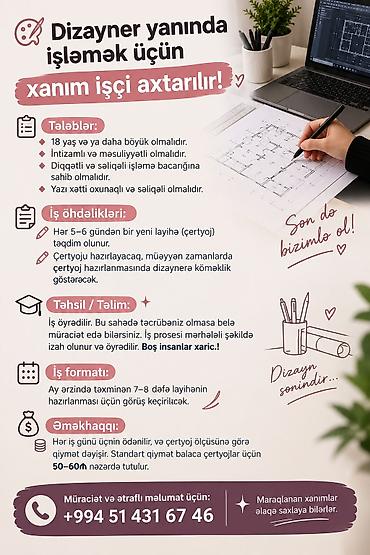 freelance iş azerbaycan: Köməkçi, Qadın, Təcrübəsiz, Natamam iş günü — 1