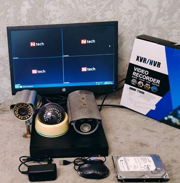 monitor qiymətləri: Monitor DVR 4 çıxışlidir (Təzədir) Telefondan izleme 3 ədəd kamera 2