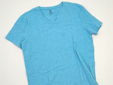 błękitny t shirty damskie: T-shirt, H&M, L, stan - Dobry