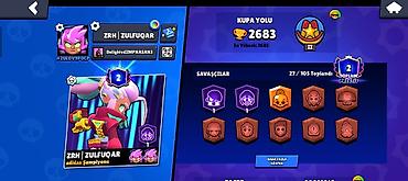gümüş əşyalar: Brawl Stars hesabı – ZRH | ZULFUQAR - Kupa Yolu: 2683 (ən yüksək — 1