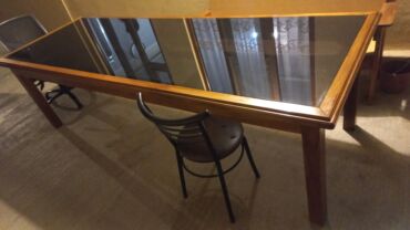 стеклянный журнальный стол: Новый, Нераскладной, Стекло, Прямоугольный стол