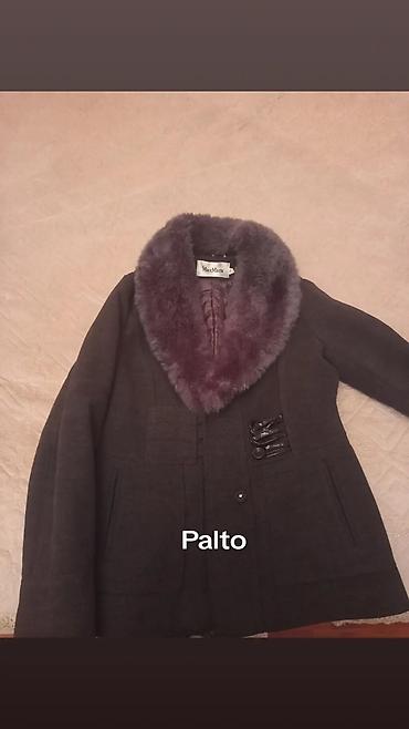 MaxMara qadın palto - Rəng: tünd boz - Model: qısa uzunluq