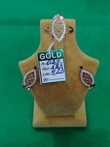 Zərgərlik dəstləri: Dəstə daxildir: Üzük, Sarı qızıl, 583 Əyar — 5