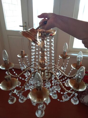 taxt ortuyu: Çılçıraq, 8 lampa, Metal