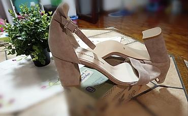 Sandale: Скроз нове оригинал сандале, преврнута кожа. Висина штикле 7 цм — 4