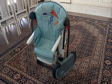 mango kids: Детский стульчик для кормления - Цвет: мятный/серый с рисунком рыбки — 5
