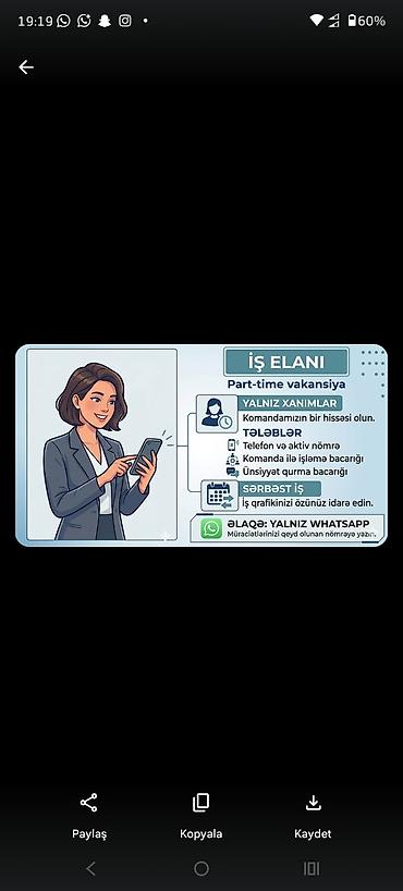evde operator vakansiya: İş elanı: Part-time vakansiya – yalnız xanımlar üçün Təsvir: - — 1