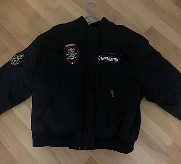 Üst geyimləri: VETEMENTS loqolu qara bomber gödəkcə size: M təzə - Rəng: qara - — 3