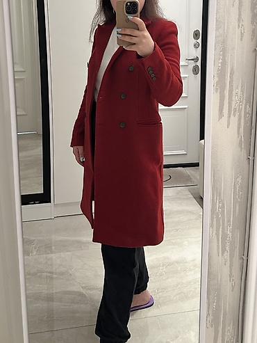 rus qizili eyari: Palto, Zara, XS, rəng - Qırmızı — 3